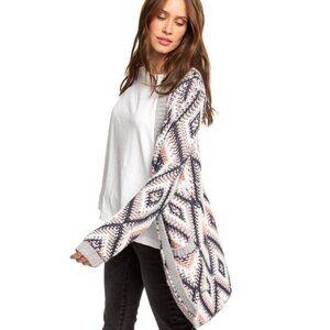 Roxy Multi Color Knit Cardigan Sweater